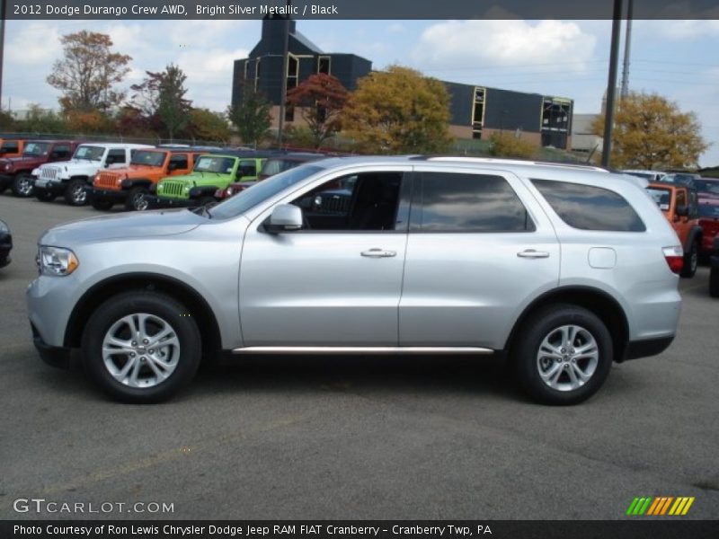 Bright Silver Metallic / Black 2012 Dodge Durango Crew AWD