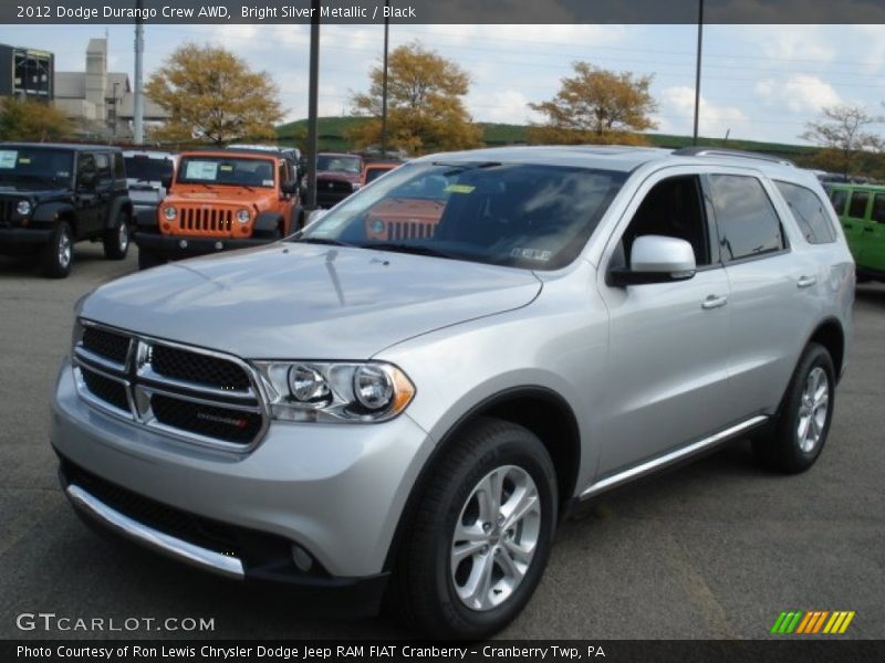 Bright Silver Metallic / Black 2012 Dodge Durango Crew AWD