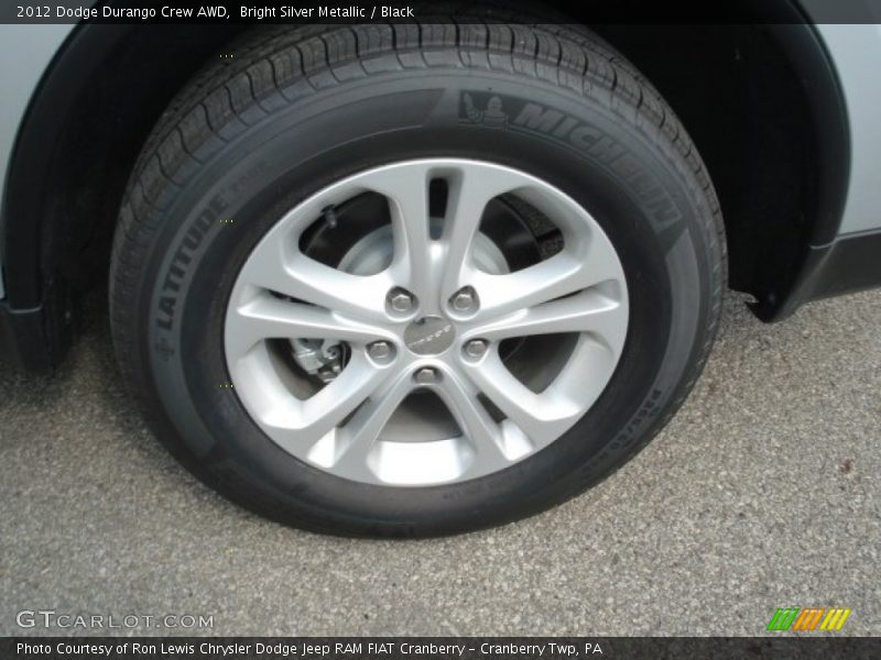 Bright Silver Metallic / Black 2012 Dodge Durango Crew AWD