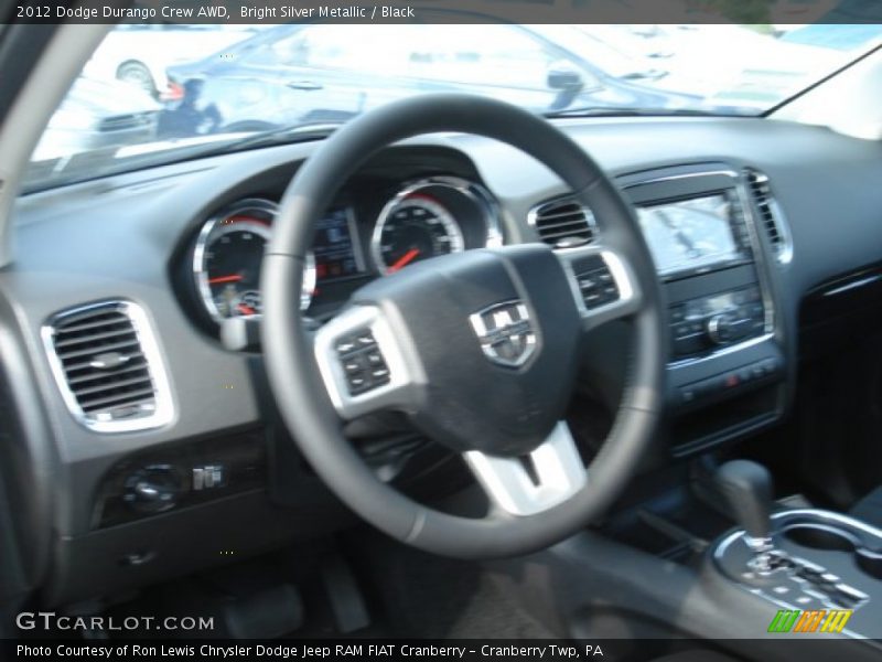 Bright Silver Metallic / Black 2012 Dodge Durango Crew AWD
