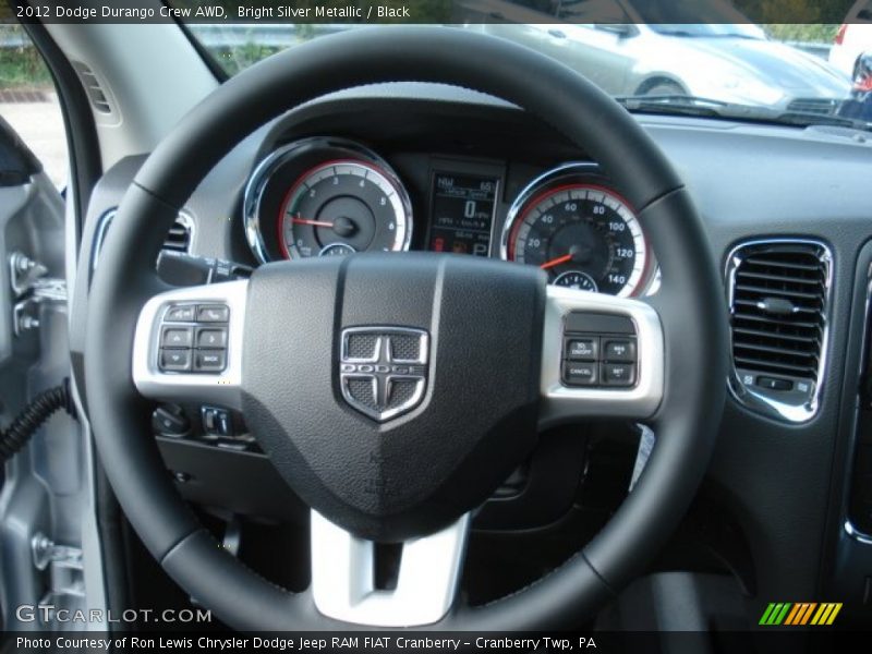 Bright Silver Metallic / Black 2012 Dodge Durango Crew AWD