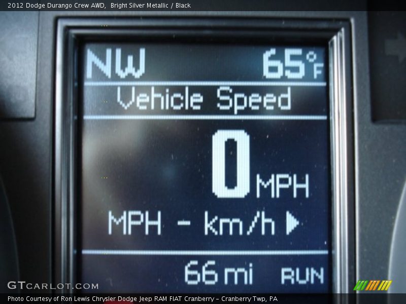 Bright Silver Metallic / Black 2012 Dodge Durango Crew AWD