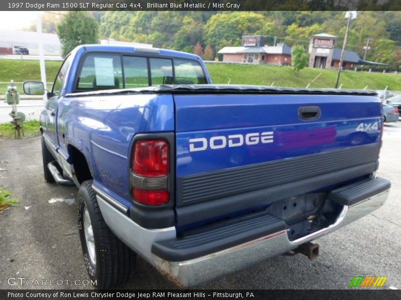 Brilliant Blue Metallic / Mist Gray 1997 Dodge Ram 1500 SLT Regular Cab 4x4