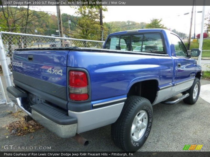 Brilliant Blue Metallic / Mist Gray 1997 Dodge Ram 1500 SLT Regular Cab 4x4