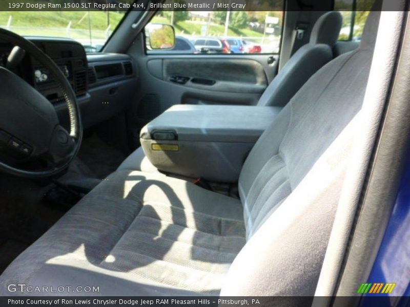 Brilliant Blue Metallic / Mist Gray 1997 Dodge Ram 1500 SLT Regular Cab 4x4