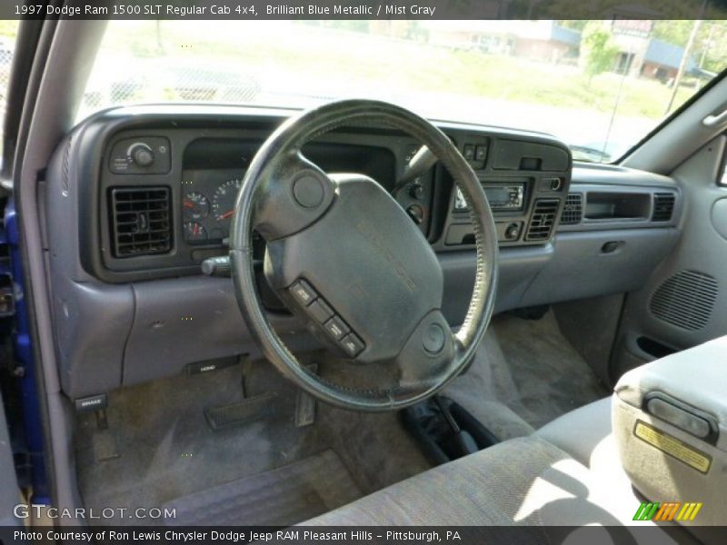 Brilliant Blue Metallic / Mist Gray 1997 Dodge Ram 1500 SLT Regular Cab 4x4