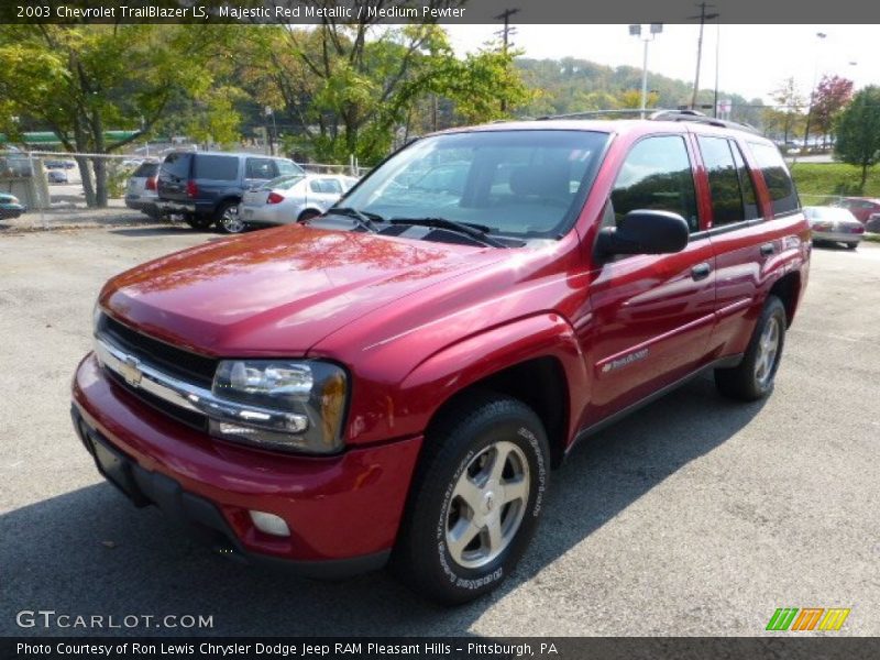 Majestic Red Metallic / Medium Pewter 2003 Chevrolet TrailBlazer LS