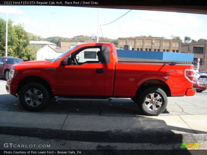 Race Red / Steel Gray 2013 Ford F150 STX Regular Cab 4x4