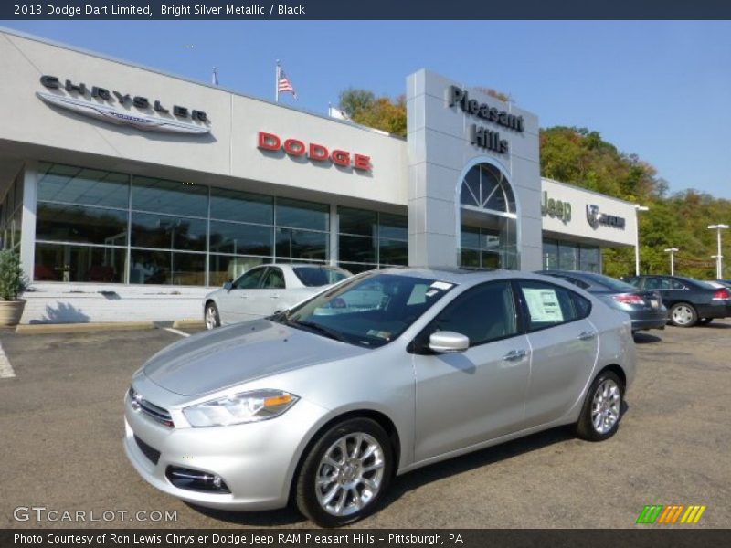 Bright Silver Metallic / Black 2013 Dodge Dart Limited