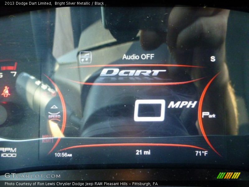 Bright Silver Metallic / Black 2013 Dodge Dart Limited