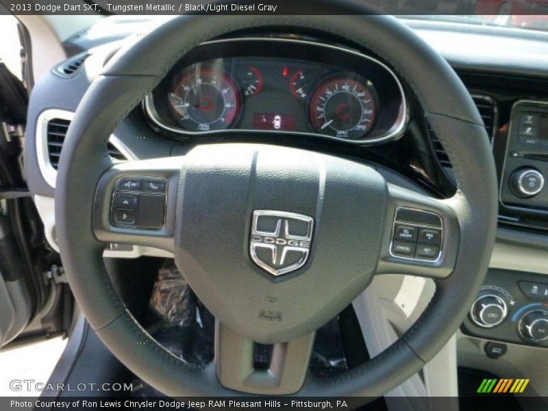 Tungsten Metallic / Black/Light Diesel Gray 2013 Dodge Dart SXT