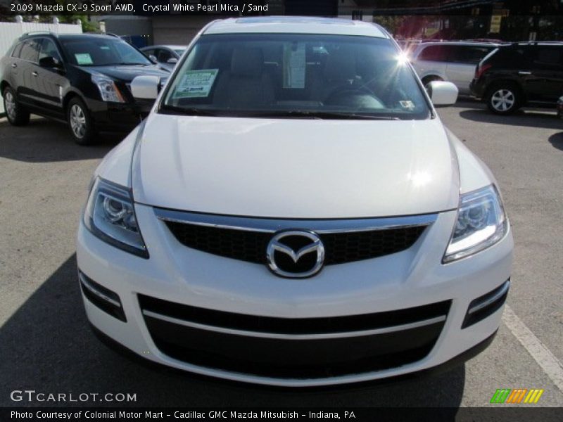 Crystal White Pearl Mica / Sand 2009 Mazda CX-9 Sport AWD