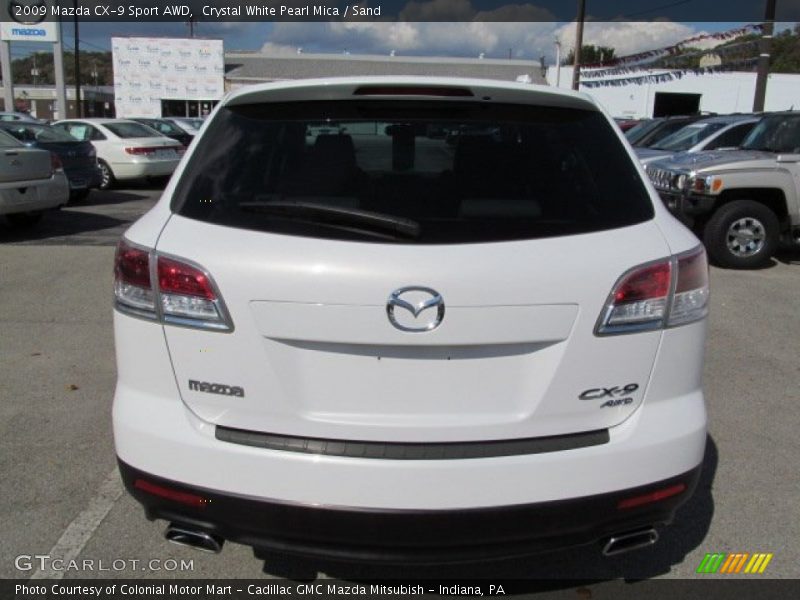 Crystal White Pearl Mica / Sand 2009 Mazda CX-9 Sport AWD