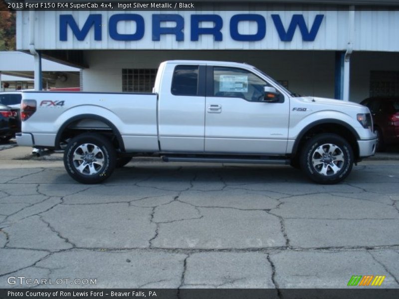 Ingot Silver Metallic / Black 2013 Ford F150 FX4 SuperCab 4x4