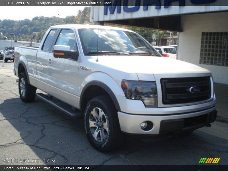 Ingot Silver Metallic / Black 2013 Ford F150 FX4 SuperCab 4x4
