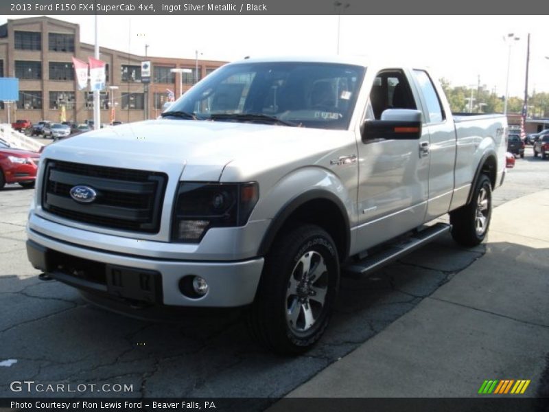 Ingot Silver Metallic / Black 2013 Ford F150 FX4 SuperCab 4x4