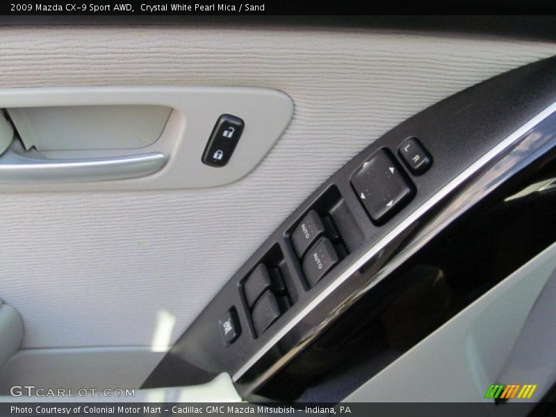 Crystal White Pearl Mica / Sand 2009 Mazda CX-9 Sport AWD