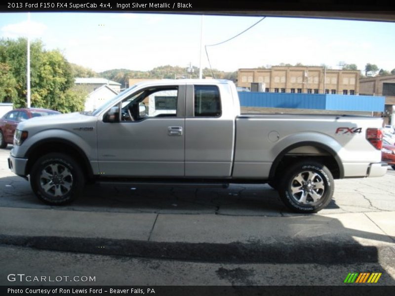 Ingot Silver Metallic / Black 2013 Ford F150 FX4 SuperCab 4x4