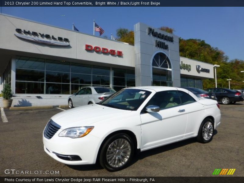 Bright White / Black/Light Frost Beige 2013 Chrysler 200 Limited Hard Top Convertible