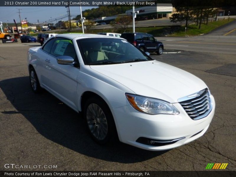 Bright White / Black/Light Frost Beige 2013 Chrysler 200 Limited Hard Top Convertible