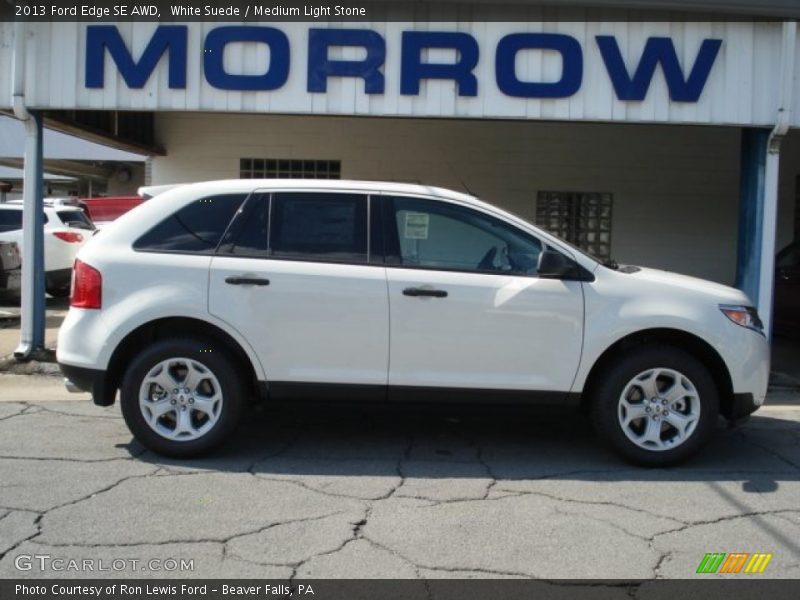 White Suede / Medium Light Stone 2013 Ford Edge SE AWD