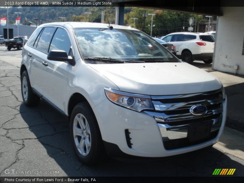 White Suede / Medium Light Stone 2013 Ford Edge SE AWD