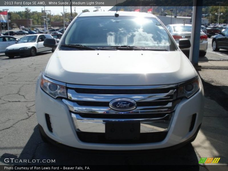 White Suede / Medium Light Stone 2013 Ford Edge SE AWD