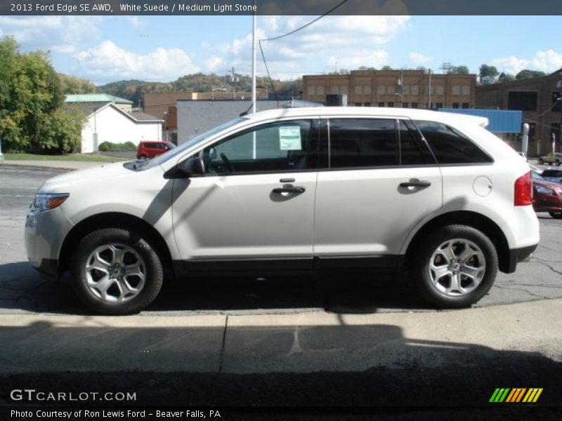 White Suede / Medium Light Stone 2013 Ford Edge SE AWD