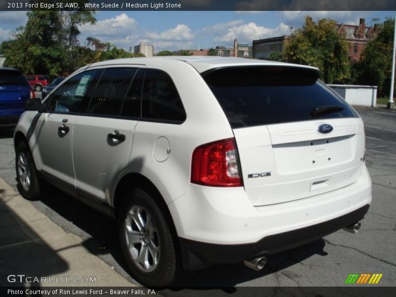 White Suede / Medium Light Stone 2013 Ford Edge SE AWD