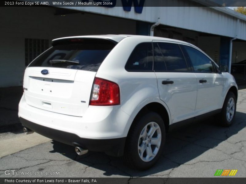 White Suede / Medium Light Stone 2013 Ford Edge SE AWD