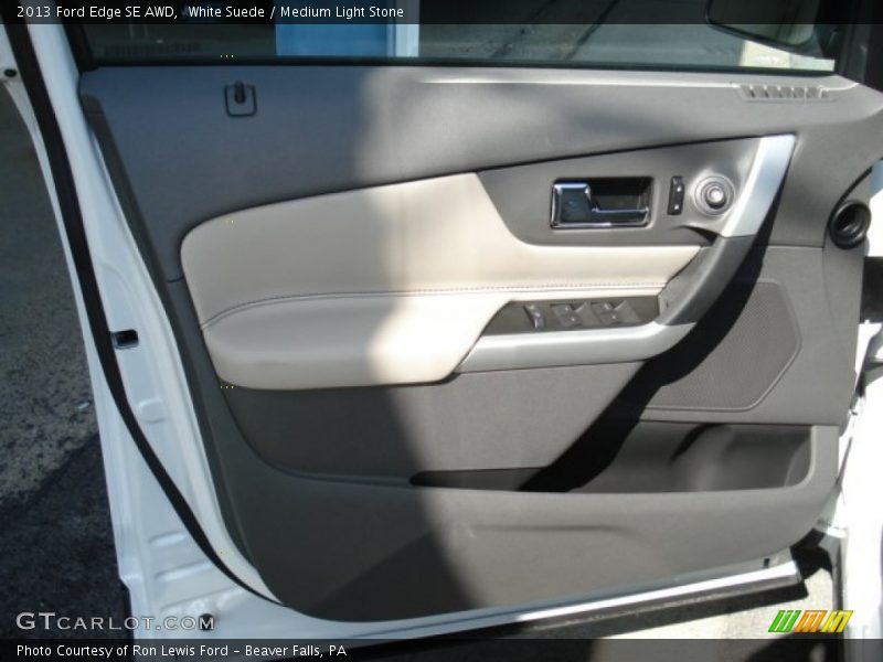 White Suede / Medium Light Stone 2013 Ford Edge SE AWD