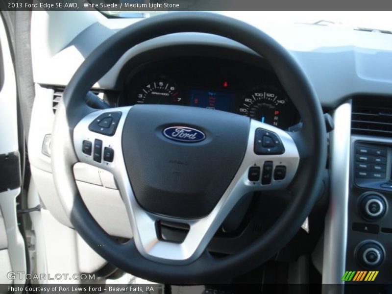 White Suede / Medium Light Stone 2013 Ford Edge SE AWD