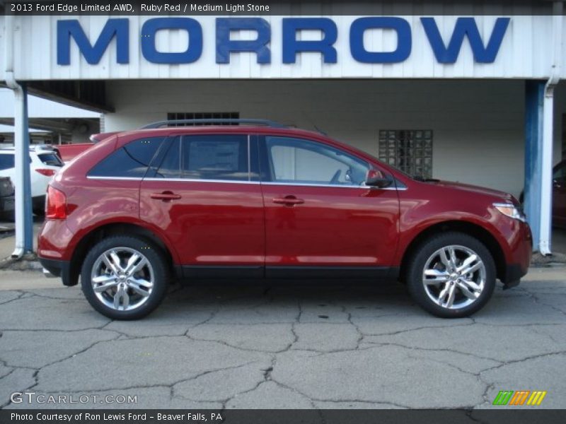 Ruby Red / Medium Light Stone 2013 Ford Edge Limited AWD