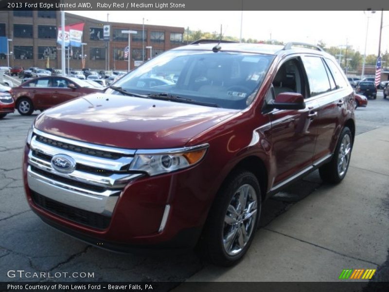 Ruby Red / Medium Light Stone 2013 Ford Edge Limited AWD