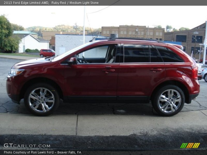 Ruby Red / Medium Light Stone 2013 Ford Edge Limited AWD