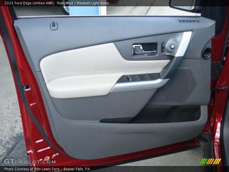 Ruby Red / Medium Light Stone 2013 Ford Edge Limited AWD