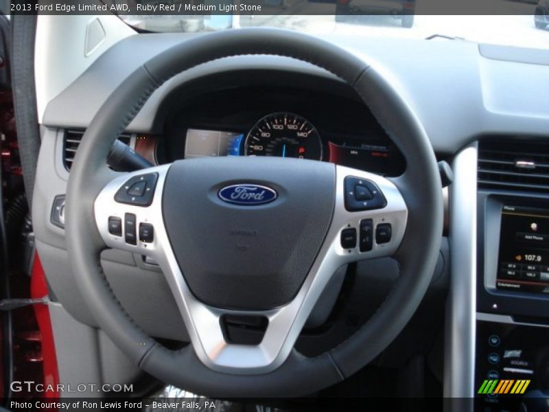 Ruby Red / Medium Light Stone 2013 Ford Edge Limited AWD