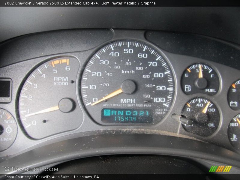  2002 Silverado 2500 LS Extended Cab 4x4 LS Extended Cab 4x4 Gauges