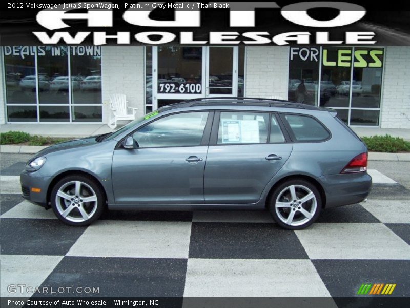 Platinum Gray Metallic / Titan Black 2012 Volkswagen Jetta S SportWagen