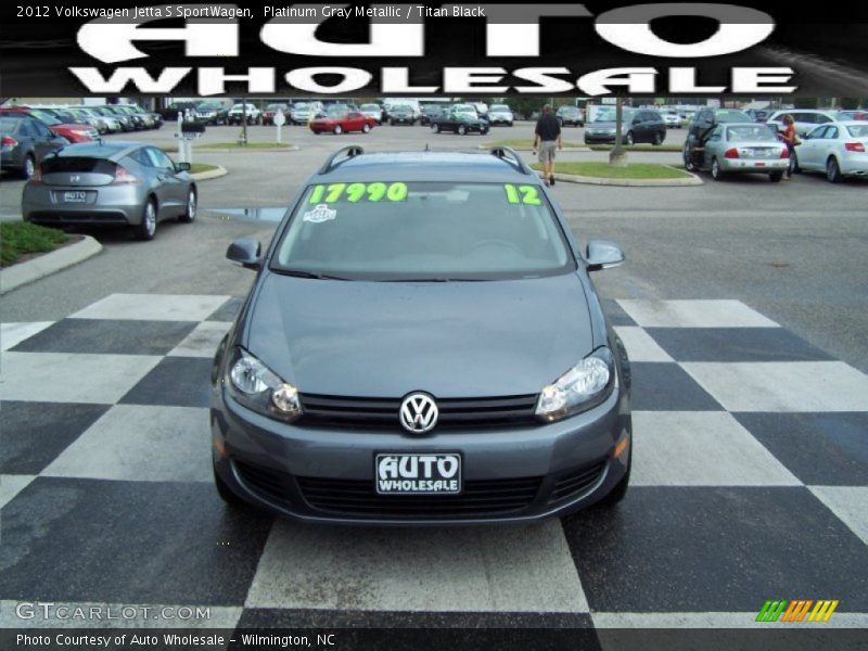 Platinum Gray Metallic / Titan Black 2012 Volkswagen Jetta S SportWagen
