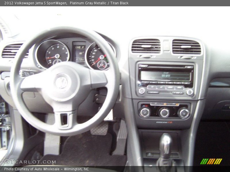 Platinum Gray Metallic / Titan Black 2012 Volkswagen Jetta S SportWagen