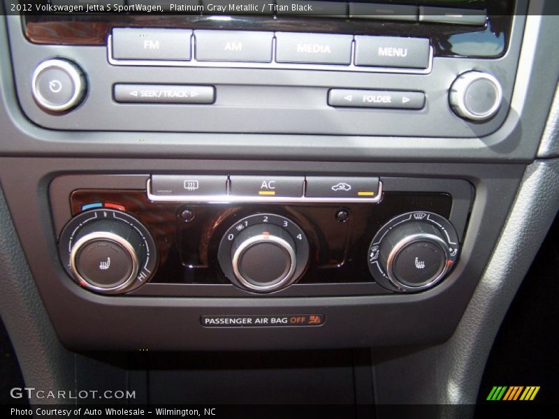 Platinum Gray Metallic / Titan Black 2012 Volkswagen Jetta S SportWagen