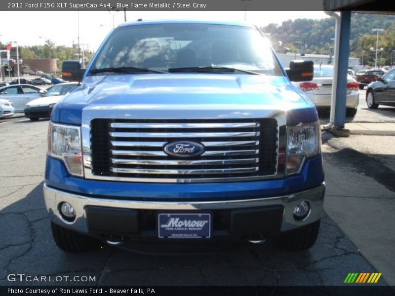 Blue Flame Metallic / Steel Gray 2012 Ford F150 XLT SuperCab 4x4