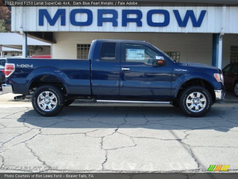 Dark Blue Pearl Metallic / Pale Adobe 2012 Ford F150 Lariat SuperCab 4x4