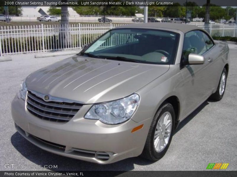 Light Sandstone Metallic / Dark Khaki/Light Graystone 2008 Chrysler Sebring Touring Convertible