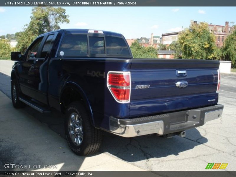 Dark Blue Pearl Metallic / Pale Adobe 2012 Ford F150 Lariat SuperCab 4x4