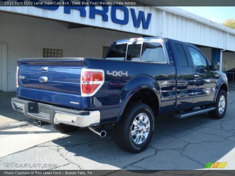 Dark Blue Pearl Metallic / Pale Adobe 2012 Ford F150 Lariat SuperCab 4x4