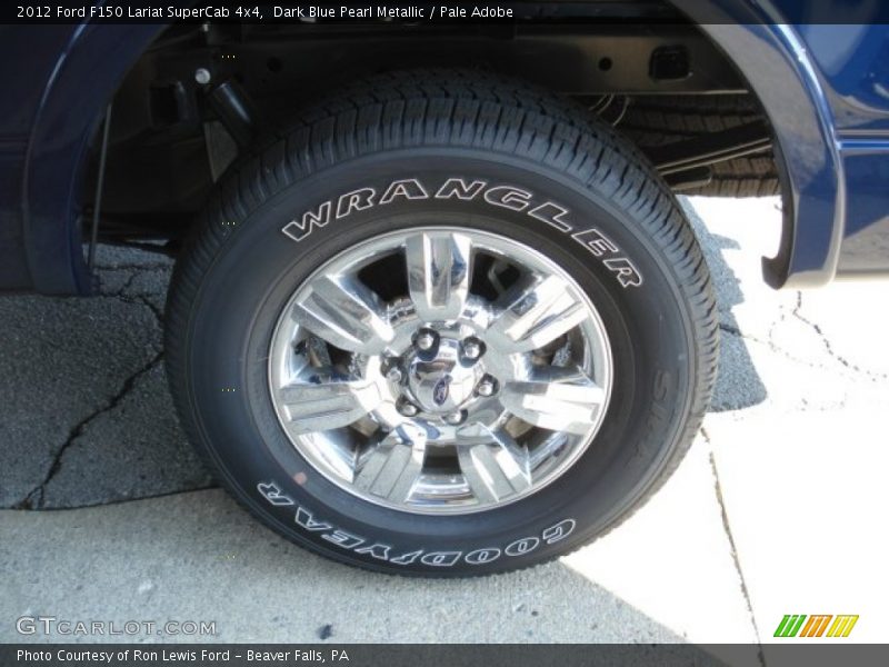 Dark Blue Pearl Metallic / Pale Adobe 2012 Ford F150 Lariat SuperCab 4x4