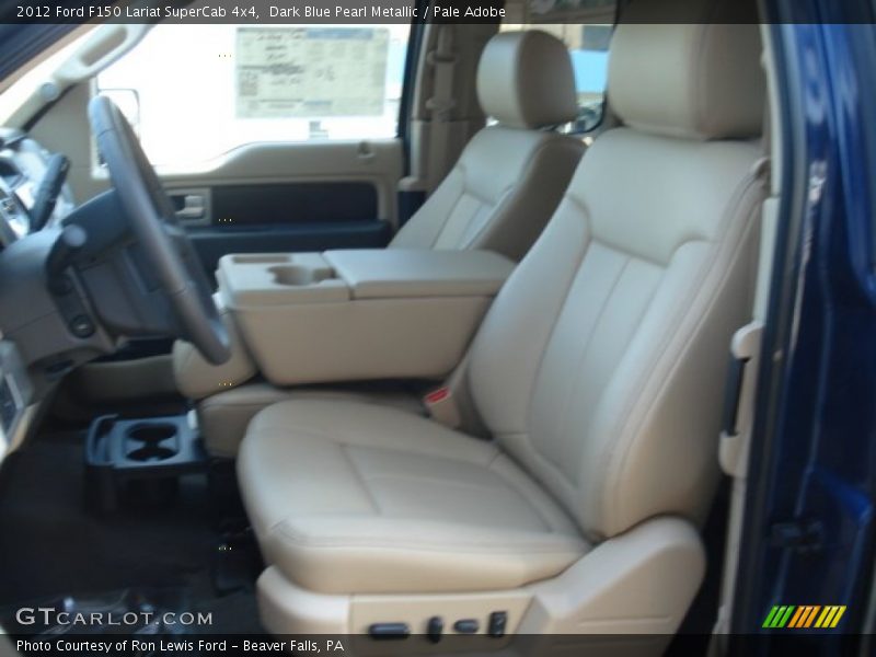Dark Blue Pearl Metallic / Pale Adobe 2012 Ford F150 Lariat SuperCab 4x4