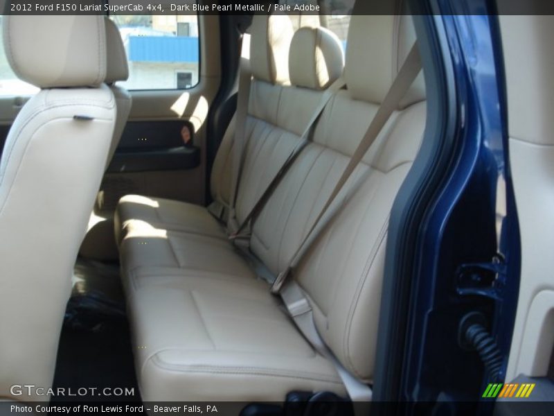 Dark Blue Pearl Metallic / Pale Adobe 2012 Ford F150 Lariat SuperCab 4x4